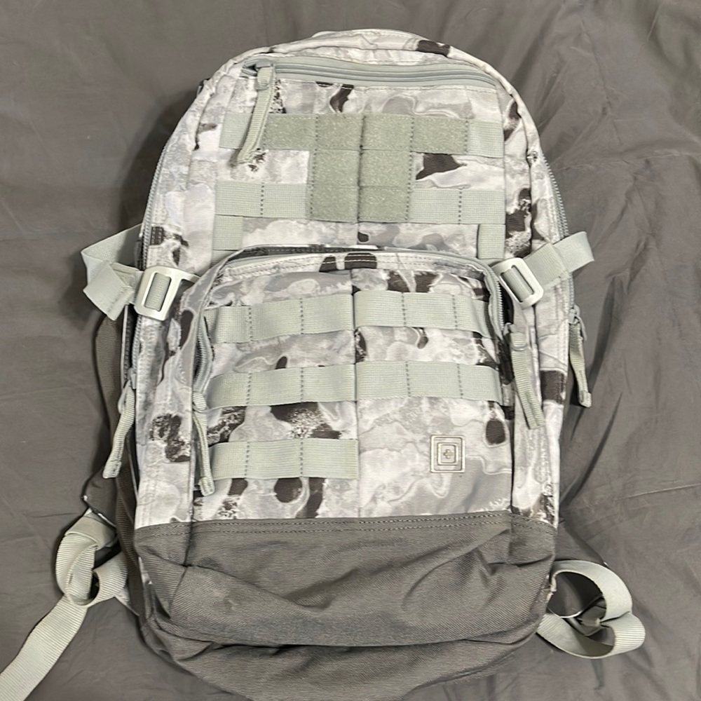 5.11 backpack like new Grey camo with detatchable crossbody purse.
